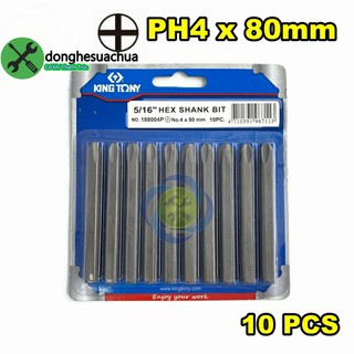 Mũi vít đóng bake ph4 kingtony 188004p no.4 x 80mm
