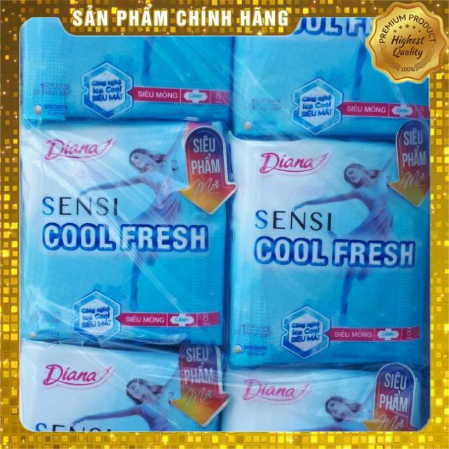 Bịch 6 Gói Băng Vệ Sinh Cool Fresh siêu mỏng Không Cánh/Có Cánh