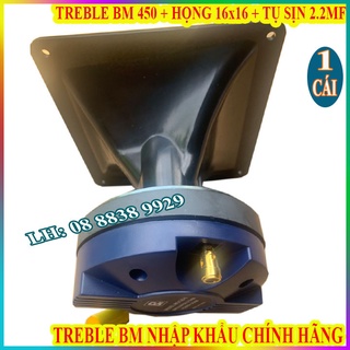 Loa treble kèn 450 bm chính hãng nhập khẩu + họng 16x16 + tụ sịn - giá 1 cái