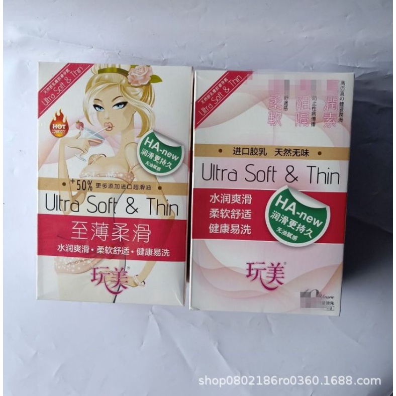 50chiếc Bao Cao su Hoa Ly Trung  Quốc Siêu Mỏng Nhiều Dầu Bôi Trơn