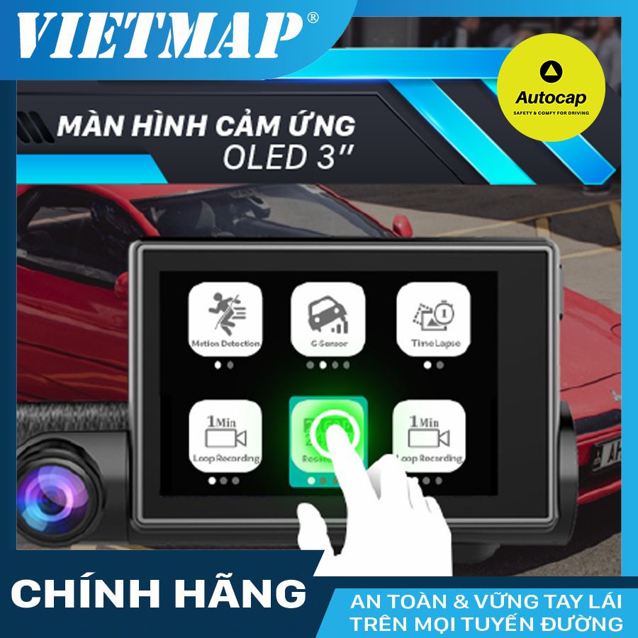 Camera hành trình ô tô VIETMAP R1 ghi hình trước sau, có hồng ngoại, màn cảm ứng Wifi GPS cảnh bảo tốc độ - KM thẻ nhớ | BigBuy360 - bigbuy360.vn