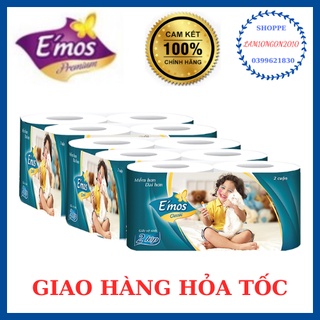 Giấy vệ sinh E'mos, lốc 10 cuộn