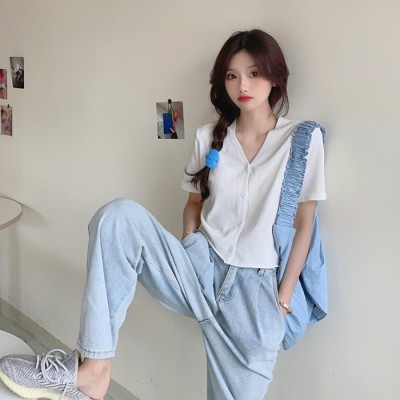 Áo Cardigan Ngắn Tay Cổ Chữ V Cho Nữ