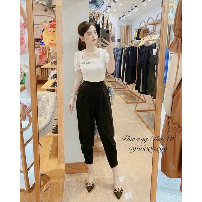 QUẦN BAGGY TĂM NHŨN ỐNG ĐỨNG siêu thích  ẢNH THẬT SP