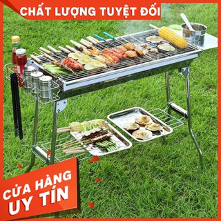 [GIÁ SỈ] BẾP NƯỚNG BBQ DÃ NGOẠI INOX CHÂN CAO XẾP GỌN [SALE]