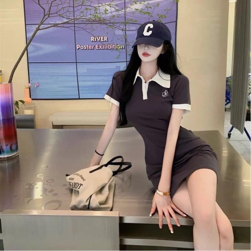 Váy Polo Cổ Bẻ Dáng Xuông Cực Xinh alohashop91