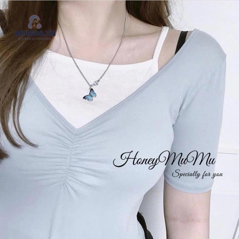 ✨✨Vòng cổ phối mặt hình bướm nhiều màu sắc thời trang Hàn Quốc