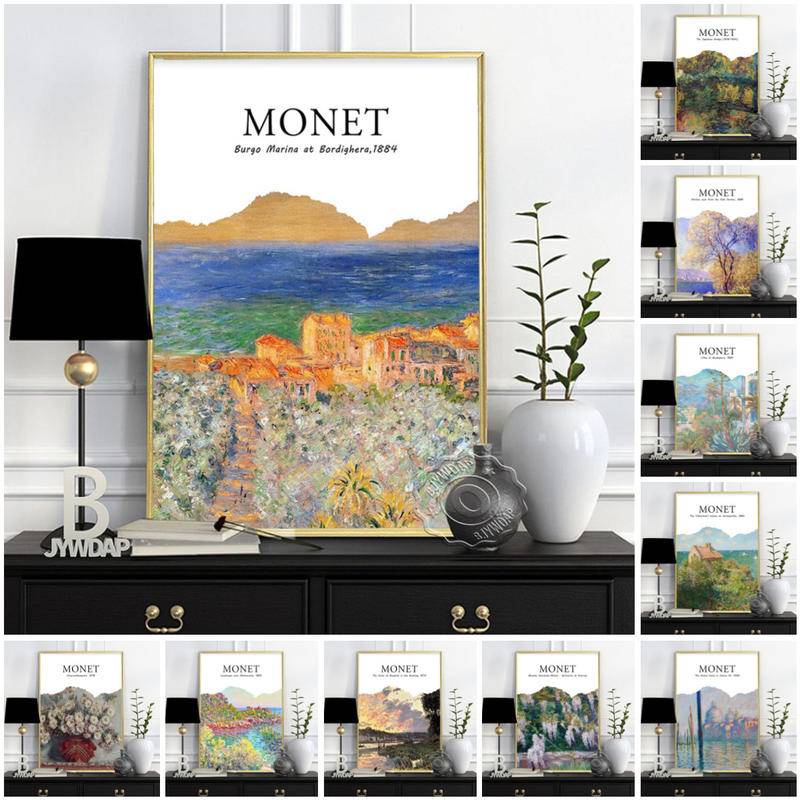 Tranh Sơn Dầu Nghệ Thuật Phong Cách Vintage Pháp Claude Monet In Burgo Marina At Bordighera