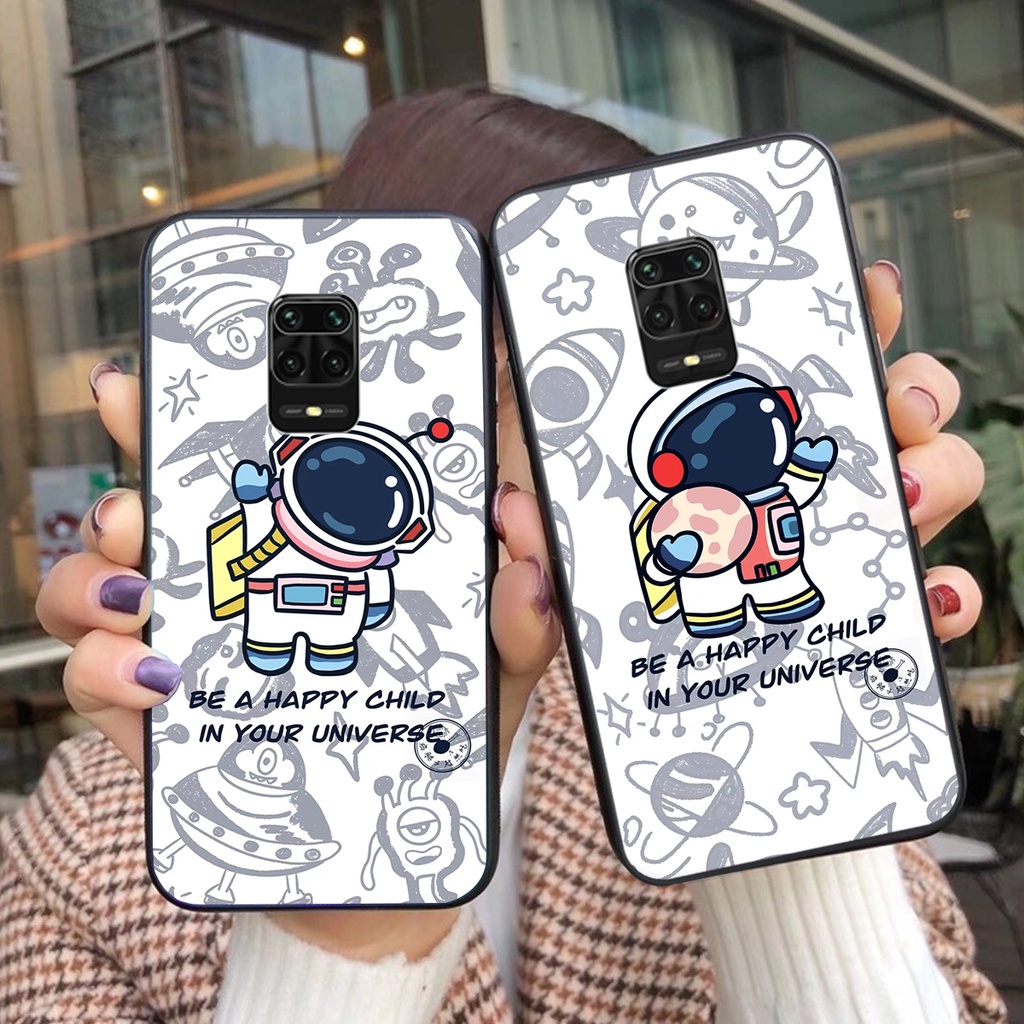 Ốp lưng Xiaomi Redmi Note 9 - Redmi Note 9s - Redmi Note 9 Pro rẻ đẹp mẫu phi hành gia vũ trụ cute đáng yêu