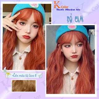 Thuốc nhuộm tóc ĐỎ CAM - ORANGE RED sử dụng tại nhà nhiều thảo dược giá rẻ Kcolor