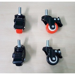 Bánh xe máy may 50mm nhựa PU (màu cam , đen )