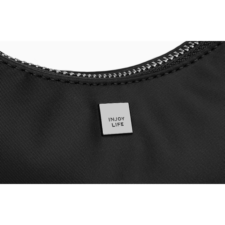 Túi đeo chéo JASMIN NOIR 22BL08118 vải nylon hình dạng mặt trăng thời trang đơn giản cho nữ