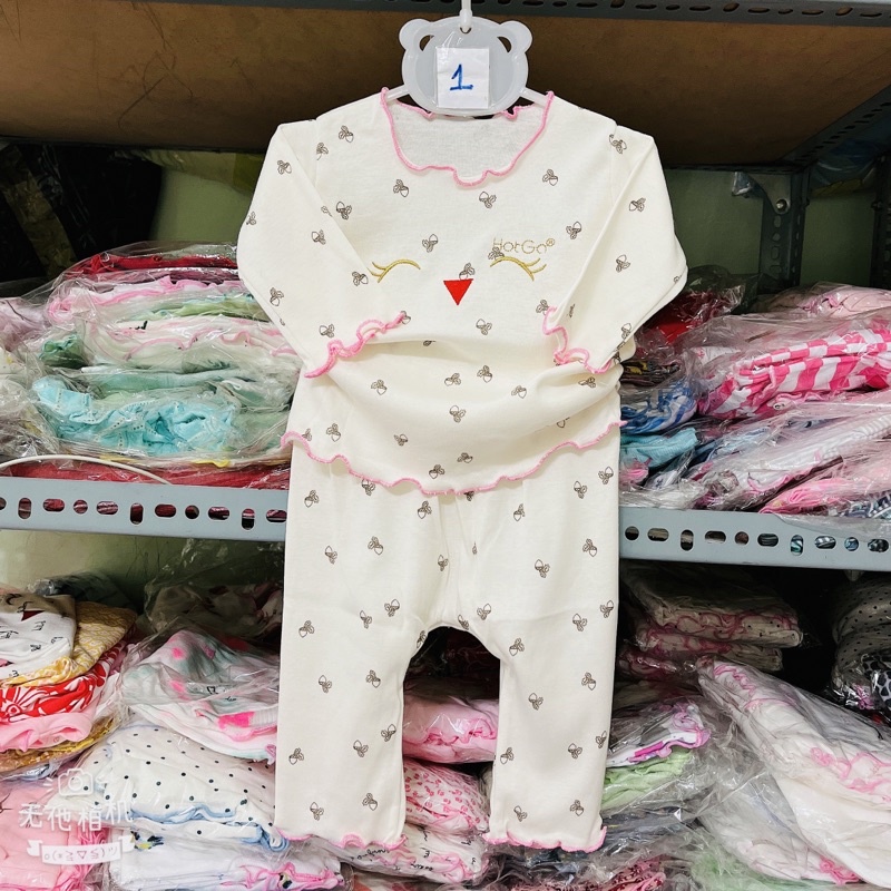 Bộ tay dài thun mát hotga cho bé gái 5-12kg