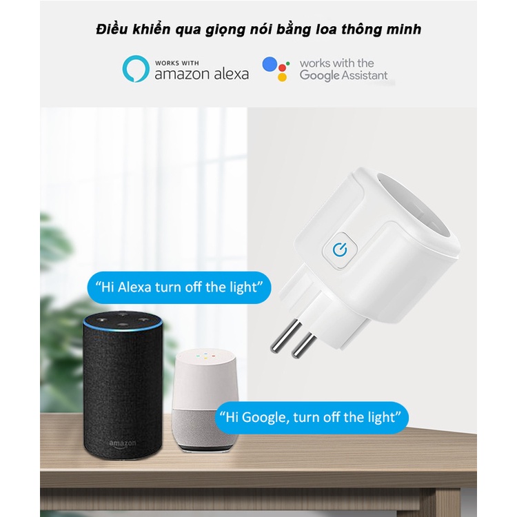 Ổ CẮM THÔNG MINH WIFI TUYA 15A CÓ ĐO ĐIỆN NĂNG TIÊU THỤ