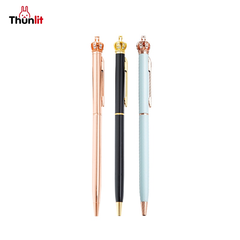 Bút Thunlit Bi Đầu Kim Loại 1.0mm Thiết Kế Hình Vương Miện Độc Đáo