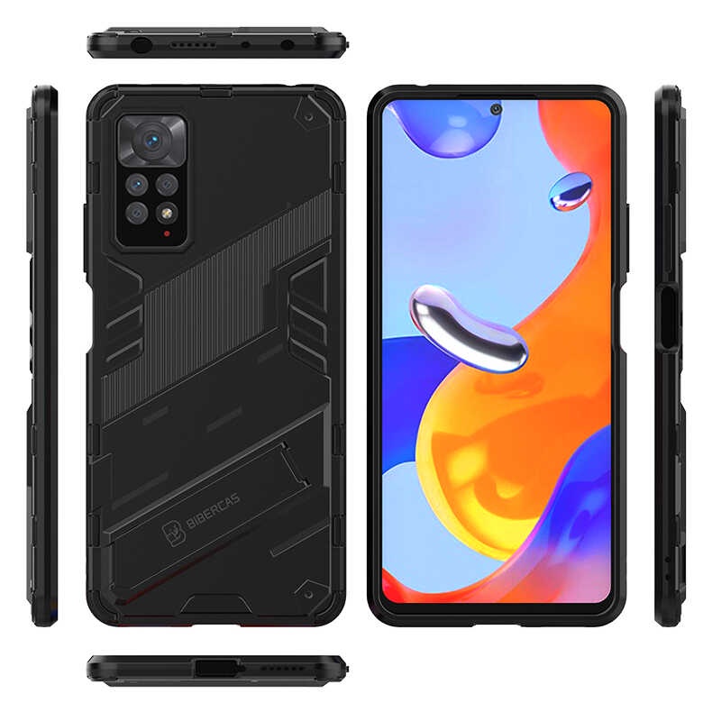 Ốp lưng Redmi Note 11 Pro chống sốc giá đỡ Iron Man Ver 2 nhựa PC Viền cao su dẻo