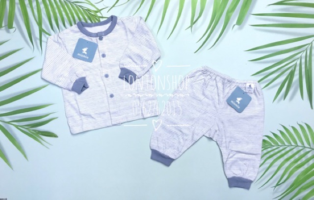 Bộ sơ sinh miomio dài tay cotton