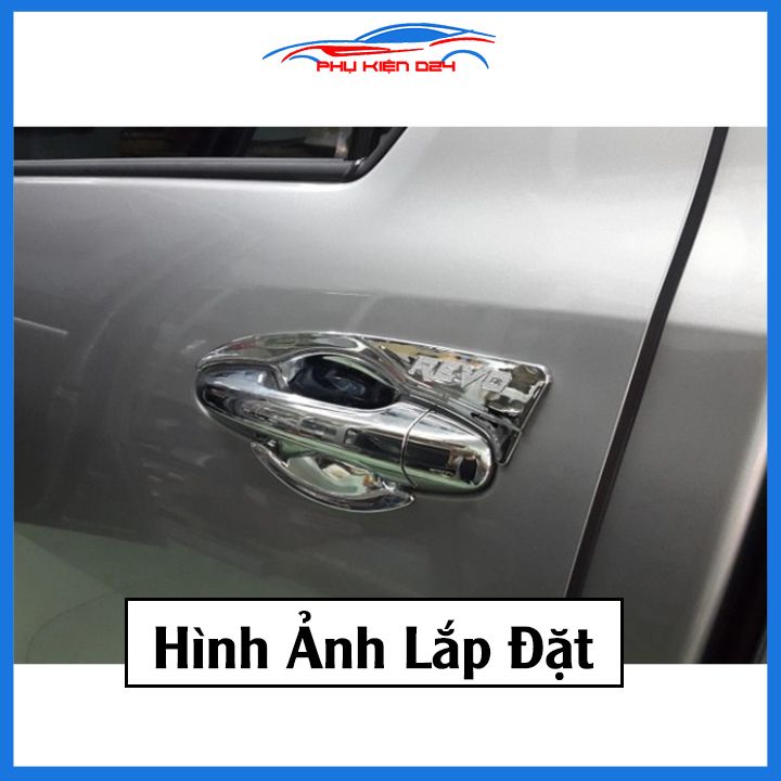 Ốp tay hõm mạ crom Hilux 2016-2023 sáng bóng chống trầy bảo vệ cửa xe ô tô