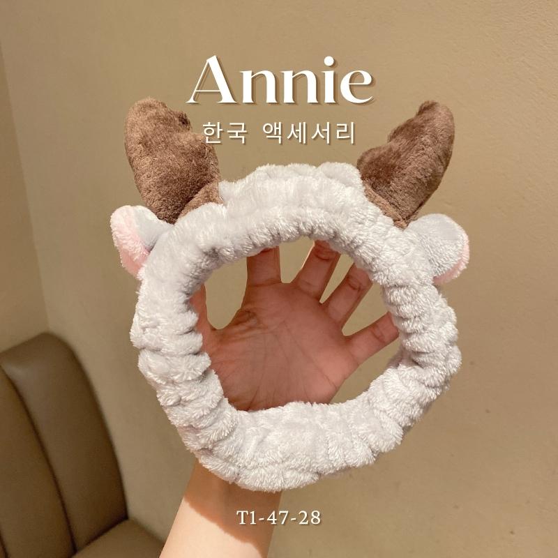 Băng đô rửa mặt hình sừng hươu nhiều màu ANNIE T1-59