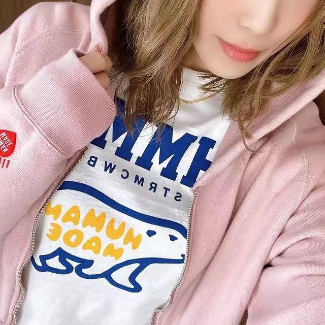 HUMAN MADE new polar bear print Japanese loose casual all-match tide couple spring and summer round neck short-sleeved T-shirt