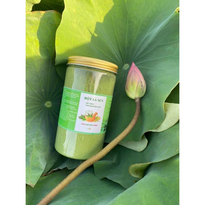 Hộp 500gr bột lá sen nguyên chất sấy lạnh