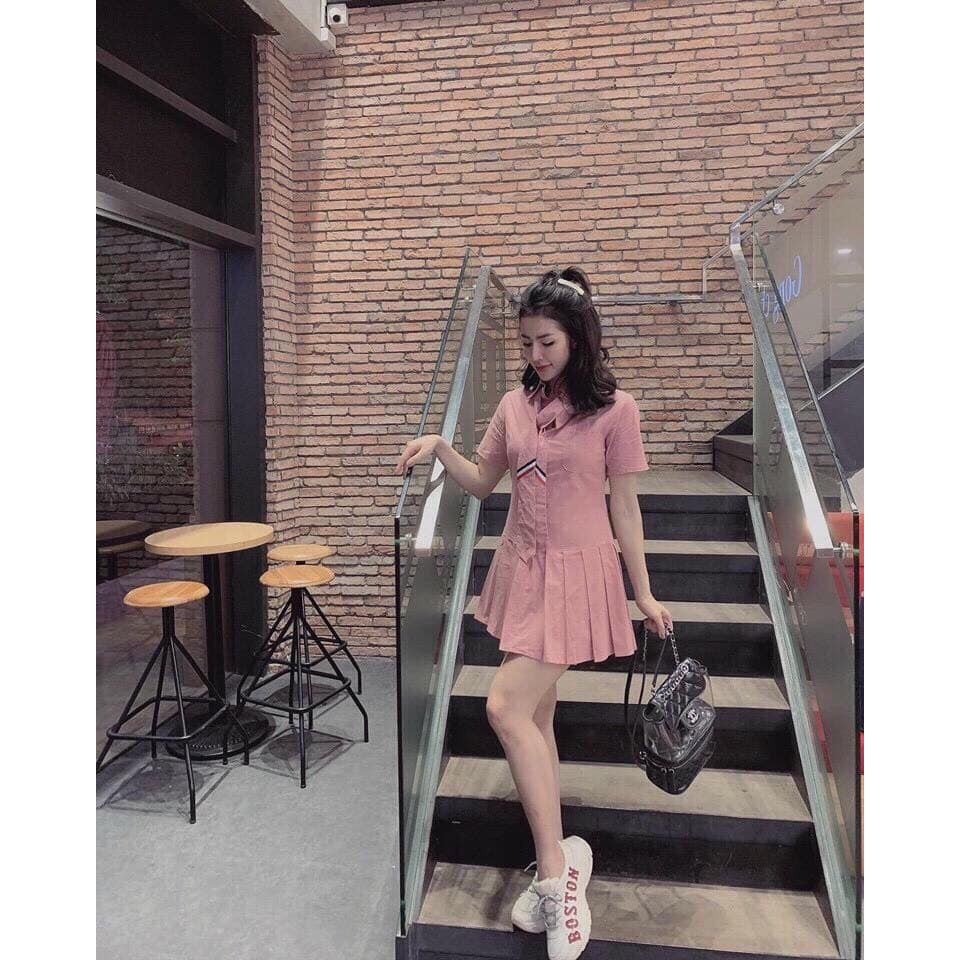 Váy Sơ MI XÒE THẮT CÀ VẠT