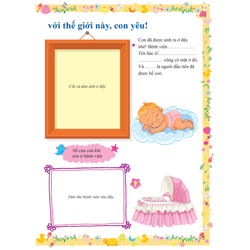 Sách - A first five-year diary - Nhật Ký 5 năm đầu đời của bé Tặng Bookmark