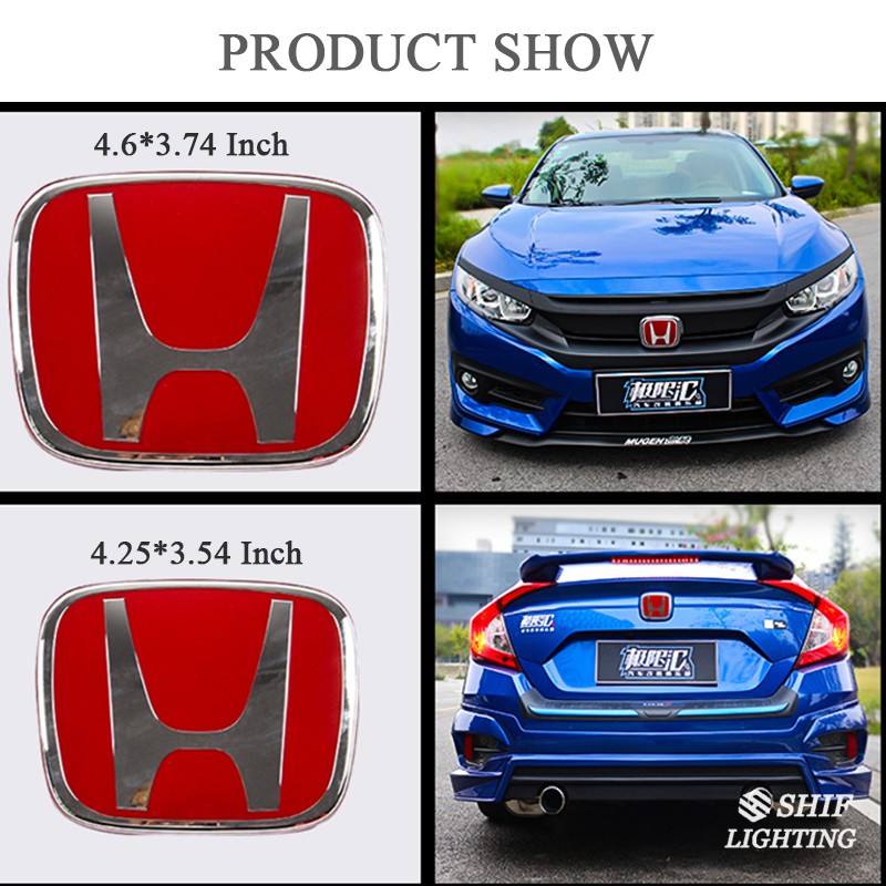 Bộ 3 logo gắn vô lăng ô tô Honda Civic 2016-2018