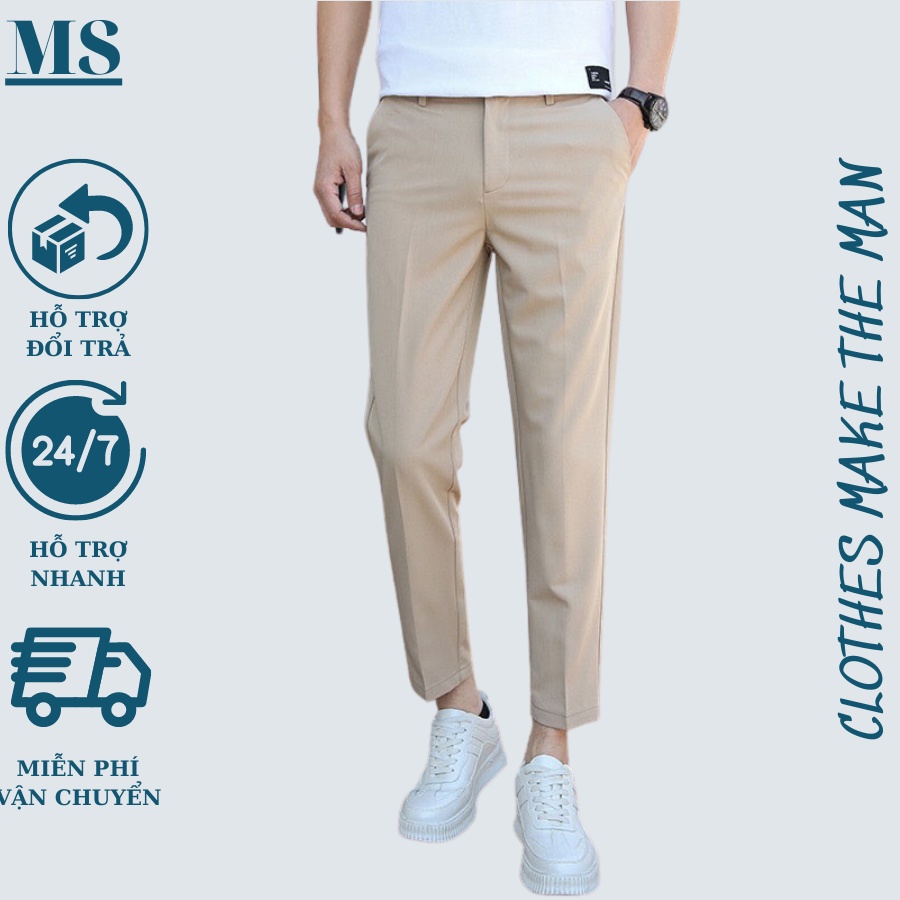 Quần âu nam Menswear, quần tây nam chất vải tuyết mưa  co giãn 4 chiều dáng ôm body chống nhăn thời trang hàn quốc.