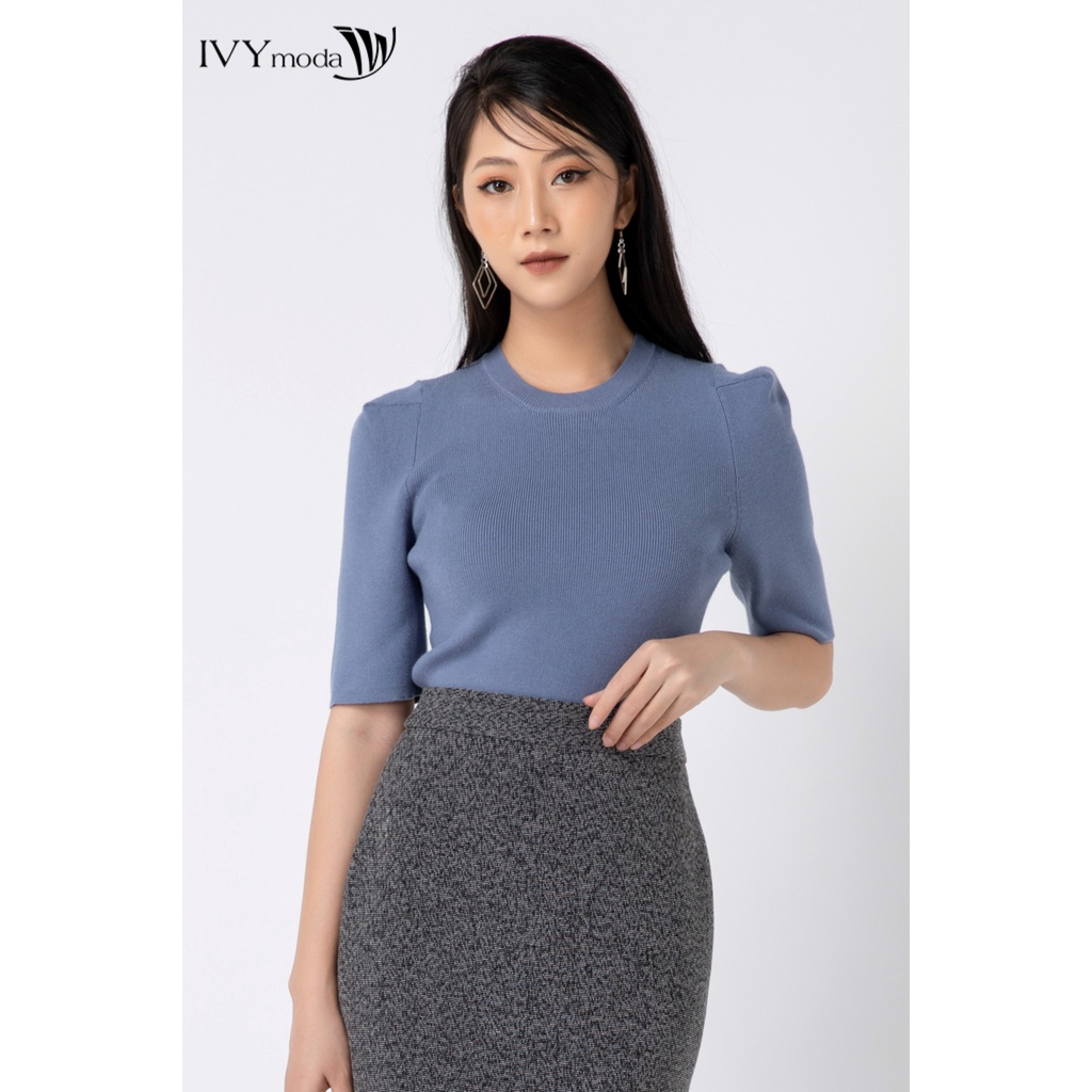 [NHẬP WABRTL5 GIẢM 10% TỐI ĐA 50K ĐH 250K ]Áo len nữ tay lỡ kiểu bồng IVY moda MS 57M3919