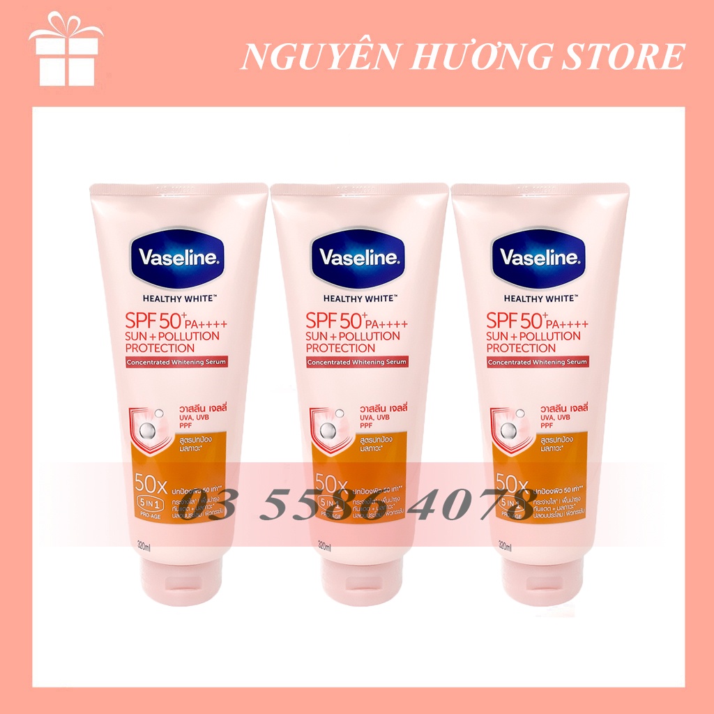 (320ml) Vaseline 50x Thái Lan, hàng chính hãng Thái