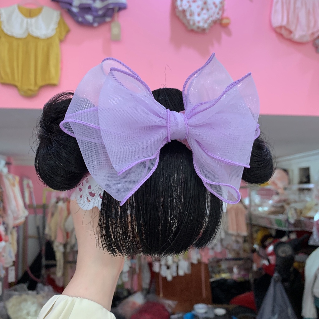 Mẫu mới 2022 Turban tóc giả nơ voan cực sang