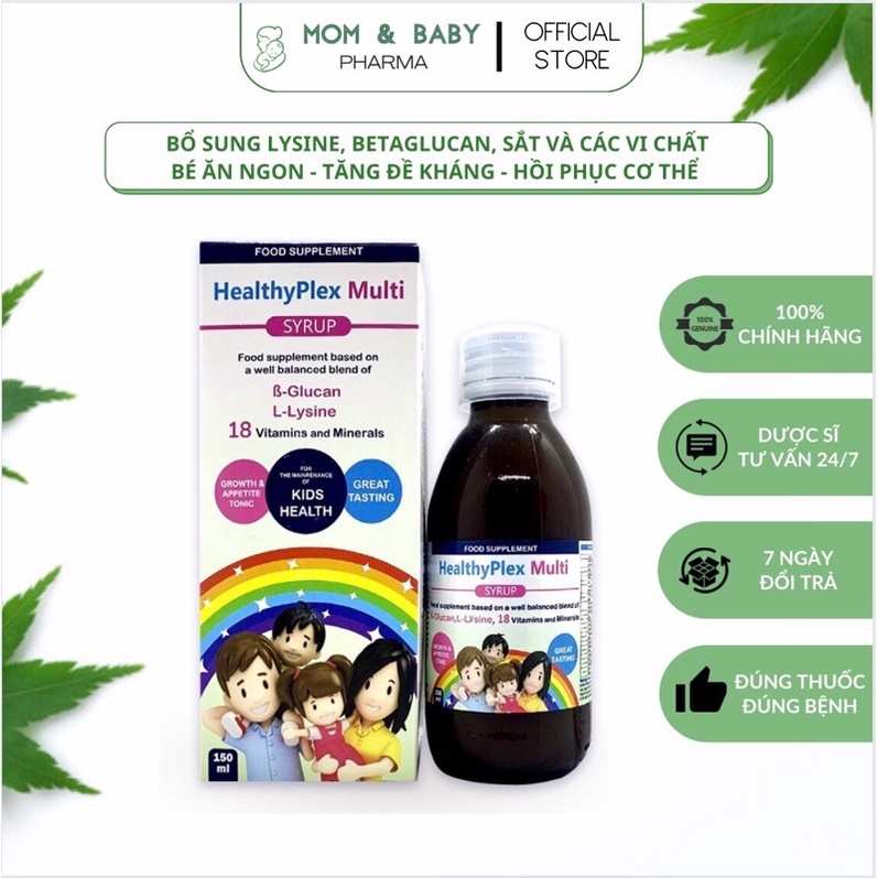 HealthyPlex Multi Syrup 150ml Nhập Khẩu Ý - Tăng Đề Kháng, Cải Thiện Biếng Ăn, Bổ Sung Vi Chất