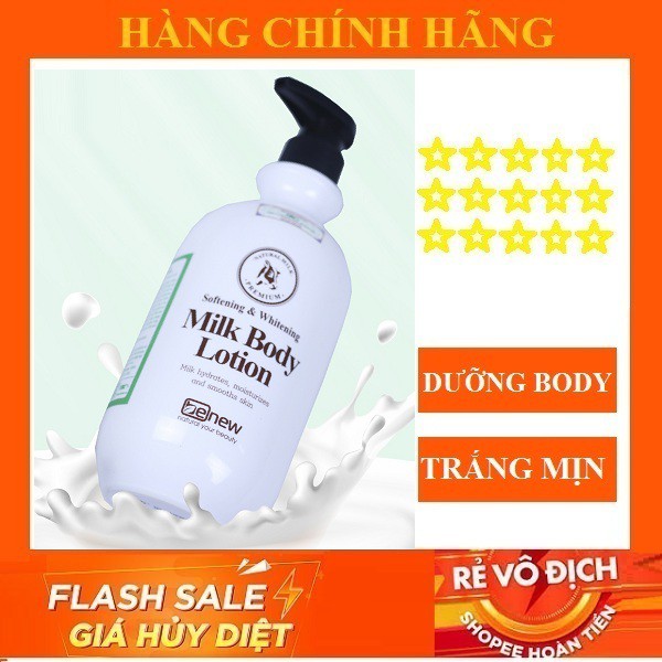 HÀN CHÍNH HÃNG- Kem dưỡng thể body toàn thân trắng da, chống khô nẻ BENEW WHITENING BODY LOTION 450ml  Hàn quốc