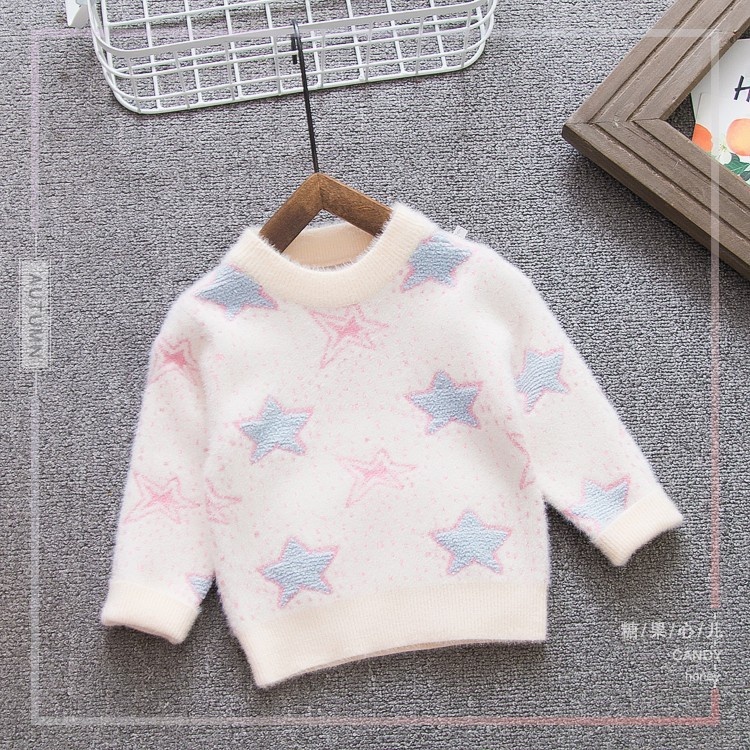 Áo len bé gái size 8-18kg họa tiết ngôi sao ngôi sao chất len lông cao cấp siêu đẹp  [AL27]