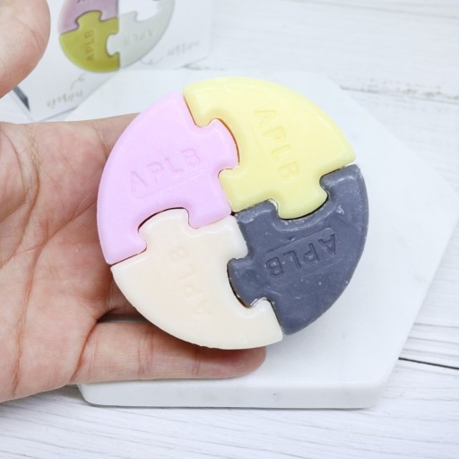 Set 4 miếng xà bông rửa mặt sạch sâu APLB magic Puzzle Soap