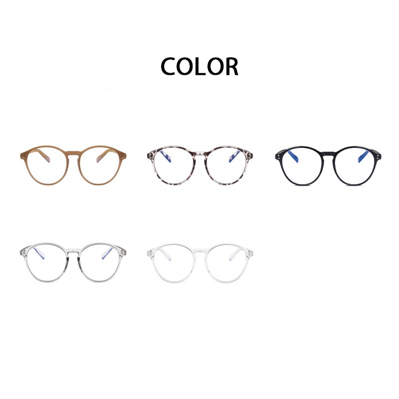 Mắt kính có gọng tròn tròng trong suốt chống ánh sáng xanh dương khi dùng máy tính dành cho nam và nữ