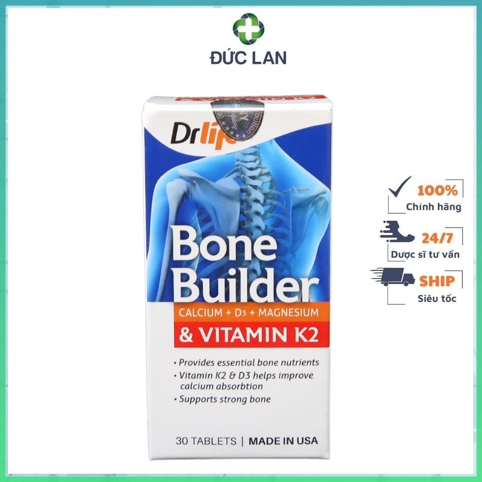VIÊN UỐNG BONE BUILDER  DR LIFE - BỔ SUNG CALCI LIỀU CAO CHO NGƯỜI LỚN