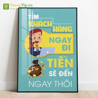 Tranh Laminate Tráng Gương - Tranh Treo Văn Phòng Slogan Tạo Động Lực - Phòng Kinh Doanh