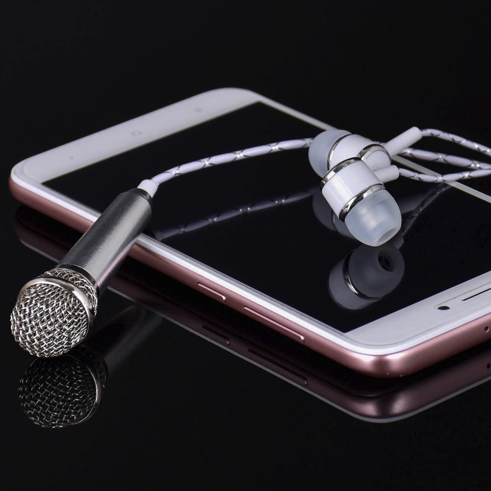 Micro Mini Hát Karaoke Tiêu Chuẩn Cao Kèm Dây Cáp Âm Thanh