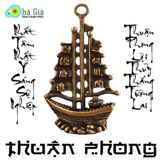 Móc Khóa Chiếc Thuyền Bằng Đồng Thau ( Thuận Buồm Xuôi Gió, Vật phẩm phong thủy, Đúc Đặc, Tinh Xảo, Độc Đáo,...)