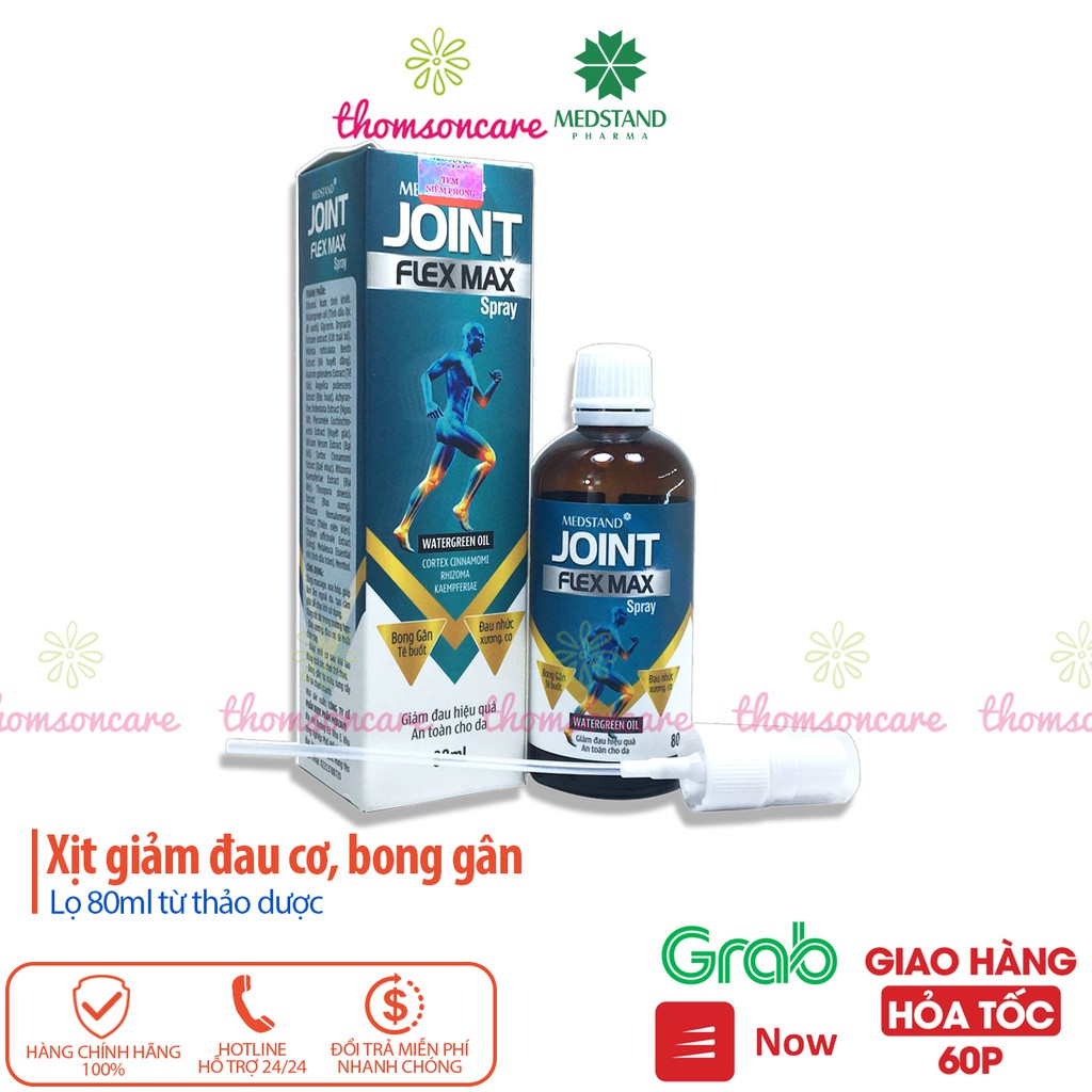 Chăm sóc cơ khớp, chấn thương Joint Flex Max dạng xịt và Viên uống, giảm bong gân khi chơi thể thao