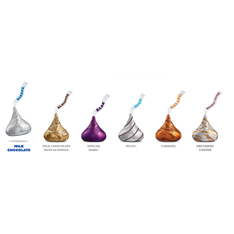 Kẹo Socola Hershey's Kisses Chocolate Tự Nhiên Thơm Ngon, Dịu Ngọt