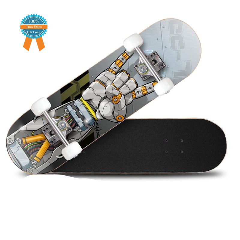 Ván trượt skateboard thể thao gỗ phong ép 7 lớp mặt nhám