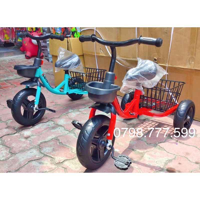 Xe xích lô trẻ em có rổ sau
