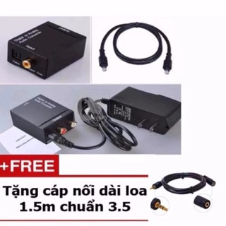 Bộ chuyển đổi từ tín hiệu tivi 4K Quang sang AV+ tặng Cáp nối dài dây Loa 1.5m