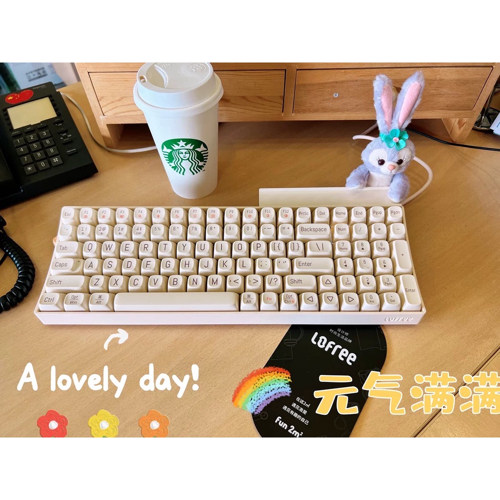 Bàn phím cơ không dây bluetooth Lofree Touch chính hãng, hotswap, có thể mua keycap để custom chính hãng