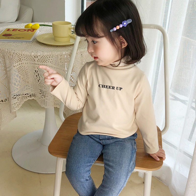 Áo Thun Tay Dài Màu Trơn Phong Cách Hàn Quốc Cho Nữ Màu Sắc
