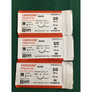 Chỉ phẫu thuật Caresorb tự tiêu 3/0