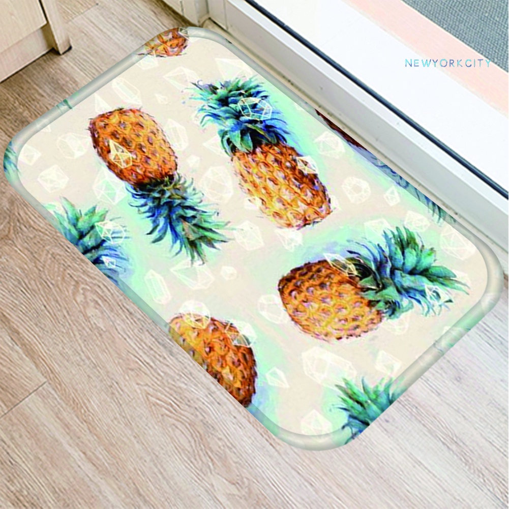 Thảm Chùi Chân Chống Trượt Thấm Hút Tốt In Họa Tiết Dưa Hấu / Hoa Xinh Xắn Kích Thước 40